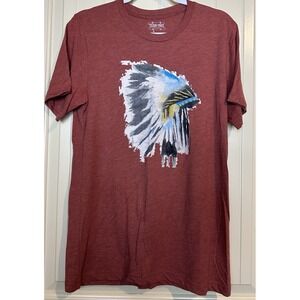 Texas True Threads Native American Headdress short‎ sleeve t-shirt sz M